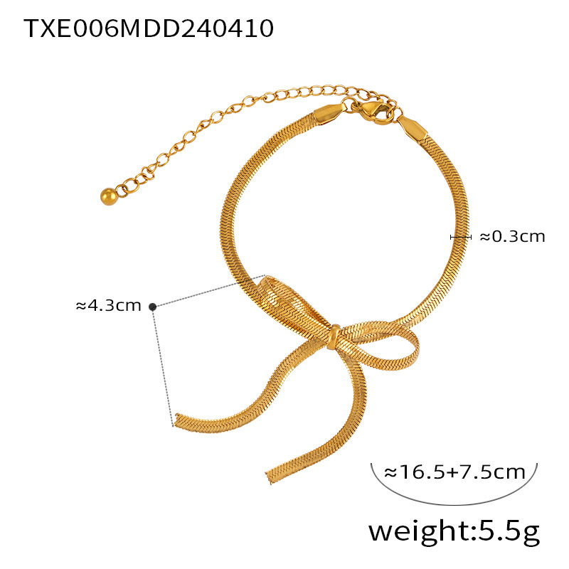 Picture of European and American Cross-border Hot Selling BowEarring Bow Jewelry Niche Metal Ins Style Design Jewelry Set for Women