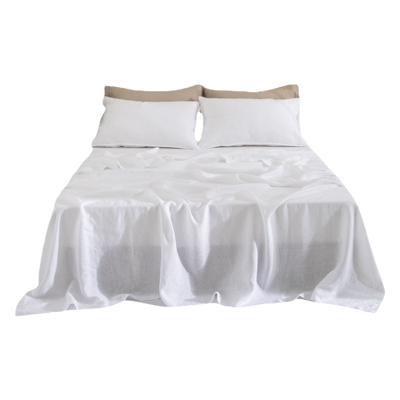 Yarn-dyed washed linen fabric 14 solid color 280cm linen fabric home textile bedding sofa curtain blue cloth