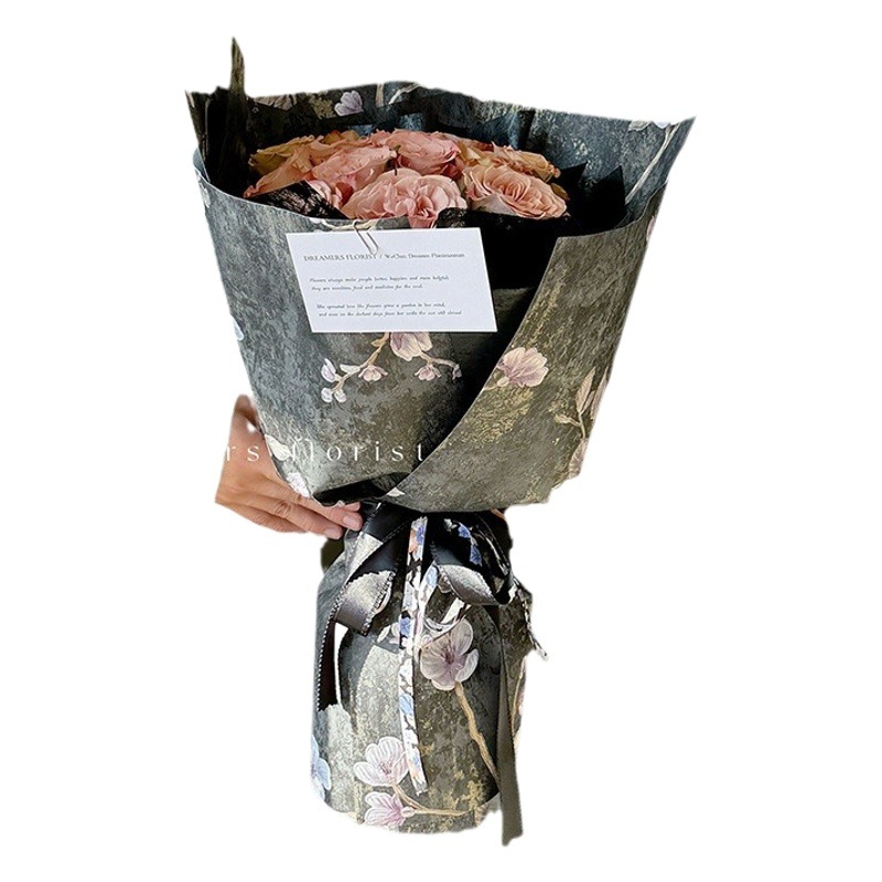 Zhuo fiber flower material peach edge paper bouquet Valentine's Day relief three-dimensional flower wrapping paper gift packaging material flower wrapping paper