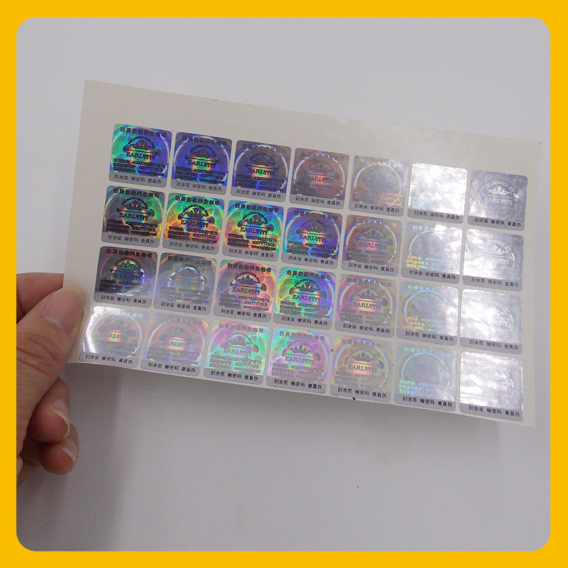 Picture of 3d holographic anti-counterfeiting label logo cartoon label laser anti-counterfeiting self-adhesive label sealing sticker