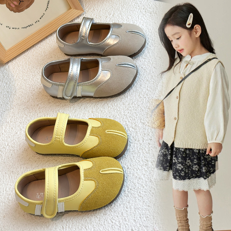 Girls' Leather Shoes 2025 Summer and Autumn New Children's Training Shoes Little Girls Casual Shoes Soft Sole Shoes Baby Shoes