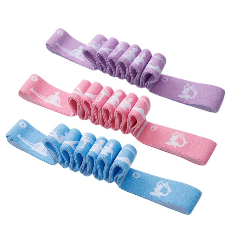 Picture of Children's Yoga Dance Stretch Band Resistance Band Open Back Open Shoulder Rope Stretch Strain Segmented 12-grid Training Band