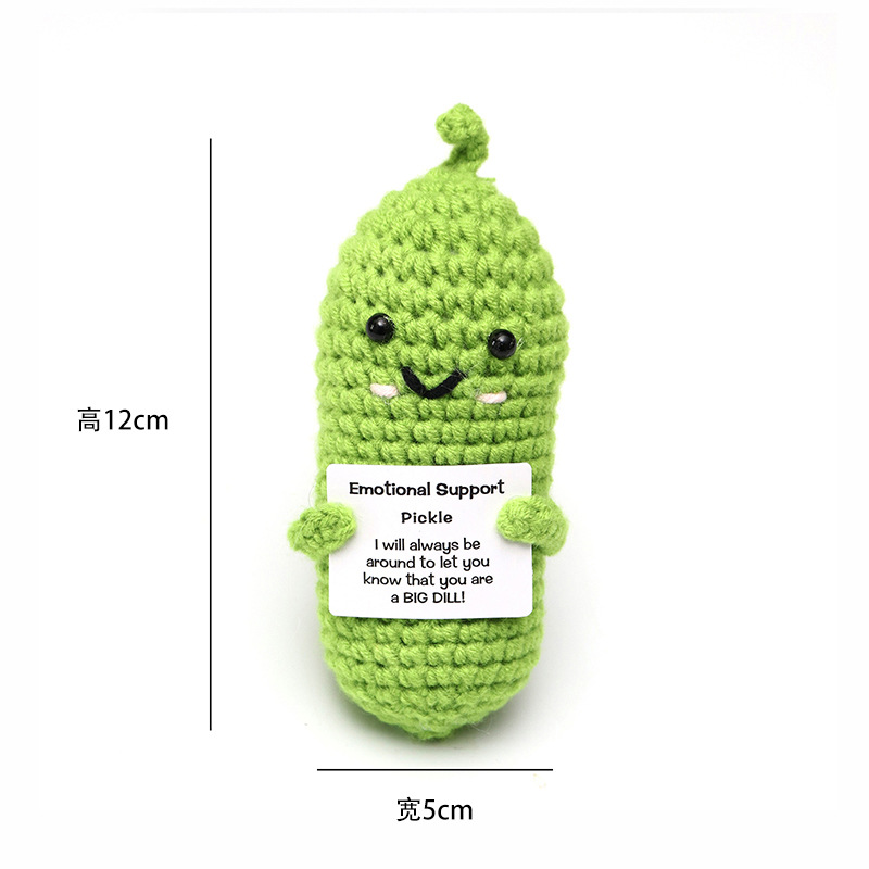 Picture of Cross-Border Hot-Selling Wool Crochet Positive Energy Potato Knitted Wool Cucumber Positive Energy Wool Crocheted Doll Finished Product