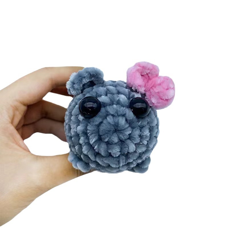 Picture of Lots of in stock Knitted Sad Music Hamster Keychain Pendant Squeaky Hamster Sound Hamster Keychain