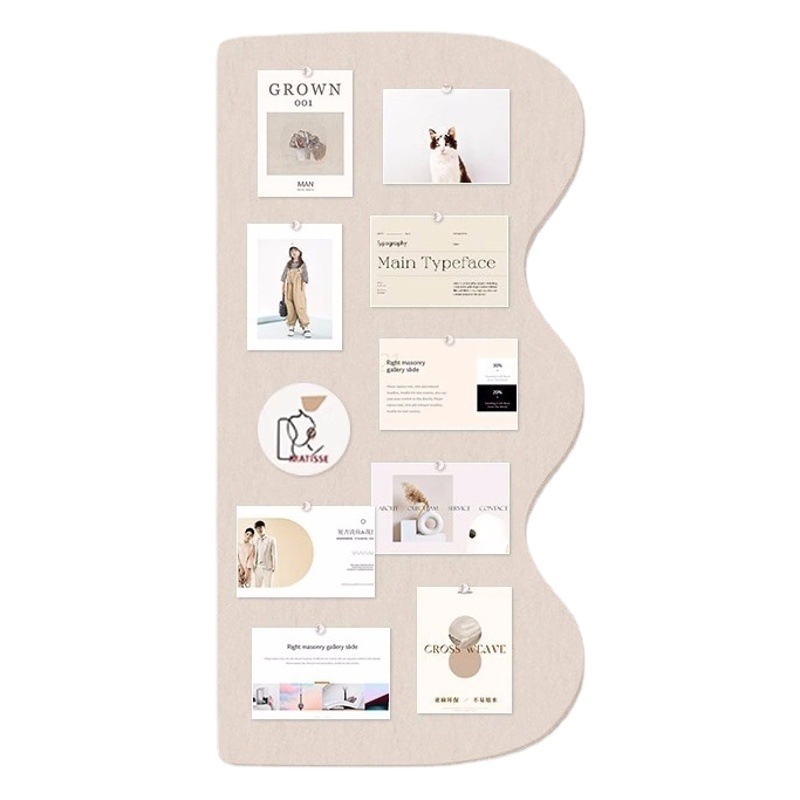 Felt Board Wall Sticker Photo Wall Background Board Ins Style Message Board Bedroom Entrance Wall Photo Decoration Note Board
