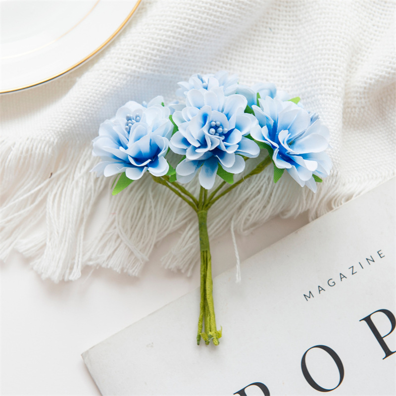 Picture of Foreign trade silk flower artificial flower stamen cut flower bouquet wreath material wedding leaf wedding box decoration