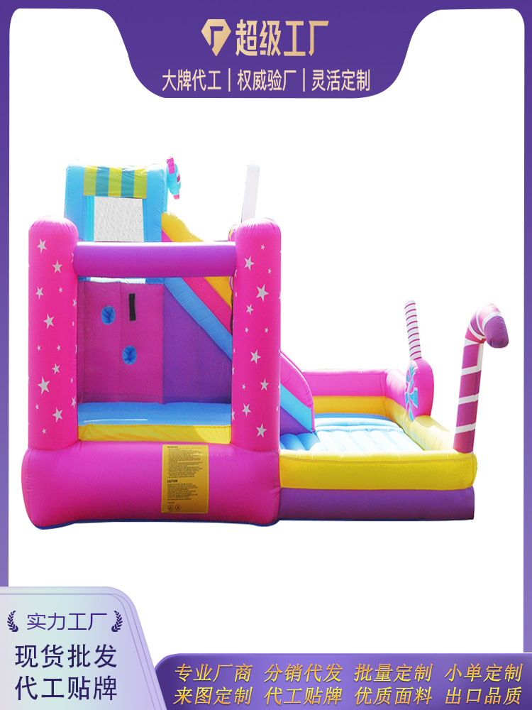 Picture of Household Inflatable Castle Rock Climbing Family Children's Shopping Mall Naughty Castle Trampoline Outdoor Stall Trampoline Slide Wholesale