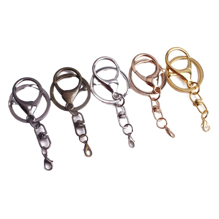 Keychain three-piece set of 8 words plus 302 lobster buckle manufacturers wholesale keychain metal zinc alloy lobster buckle