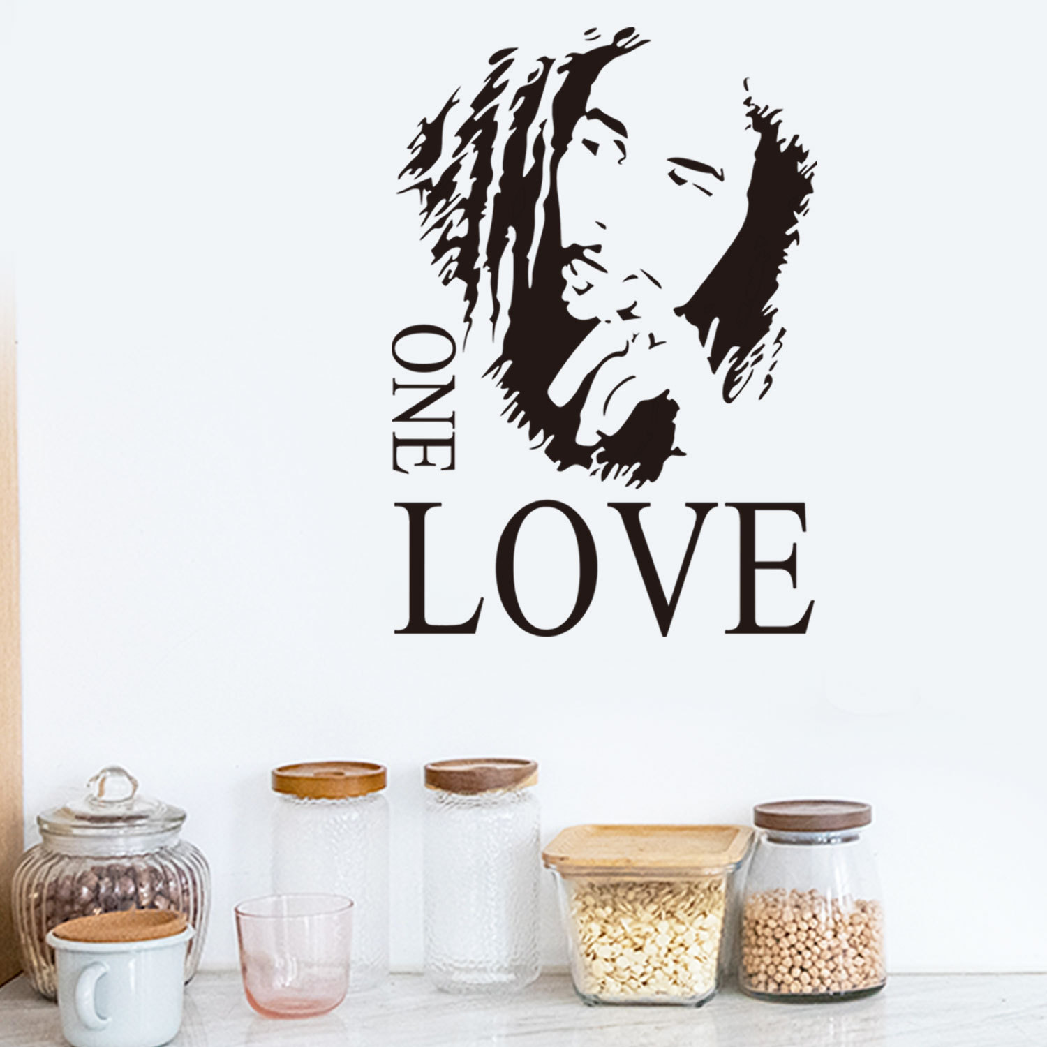One-Love Bob-Ray Inspirational Quotes European and American Proverbs English Poetry Finely Sculpted Wholesale Wall Stickers Zy8143