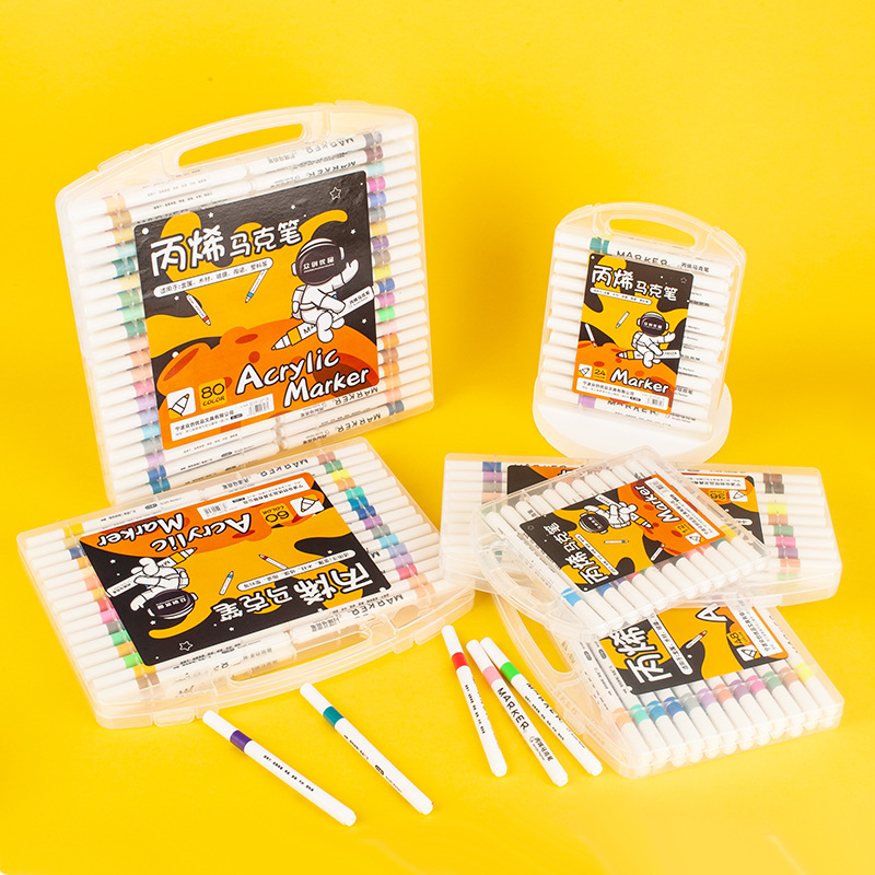 Bingene marker pen 36 color not transparent waterproof sun-resistant quick-drying water-based paint pen children acrylic marker pen