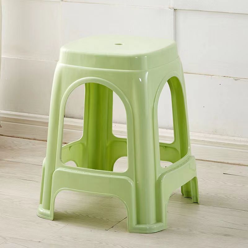 Picture of Plastic stool home thickened living room dining table Deng Zishuo material square bench chair simple cooked rubber small stool high stool