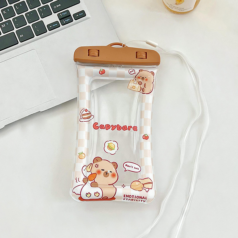 Picture of Lovable Kabibala Mobile Phone Waterproof Bag Cartoon Airbag Floating Touchscreen Protective Cover Swimming Mobile Phone Bag