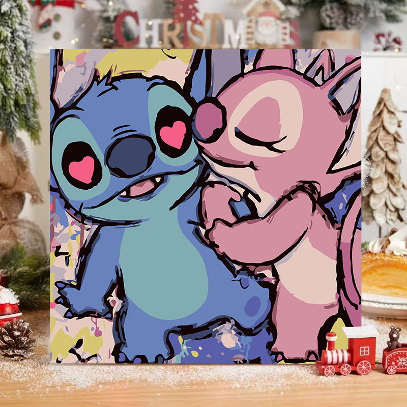 Picture of The child prodigy of Naohai diy digital oil painting manual coloring animation Ao C Naozha oil painting decorative painting