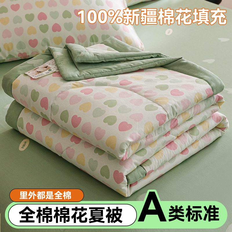 Picture of Class A cotton printed cotton summer quilt cotton washable air conditioner quilt Xinjiang cotton quilt core single double gift quilt