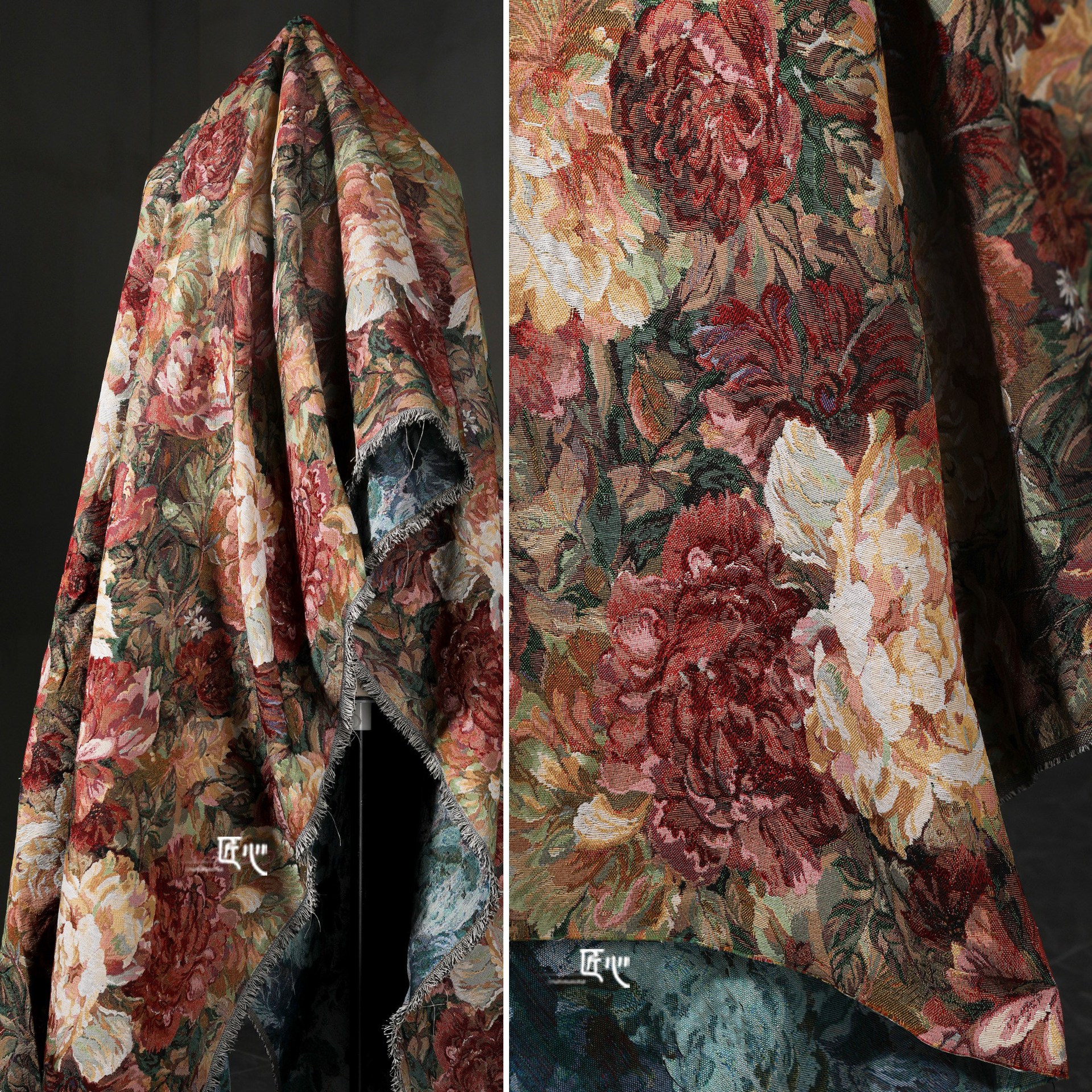 Picture of Colorful Sunflower Jacquard Oil Painting Texture Fabric Artistic Creative Clothing diy Jacket Bag Designer Fabric