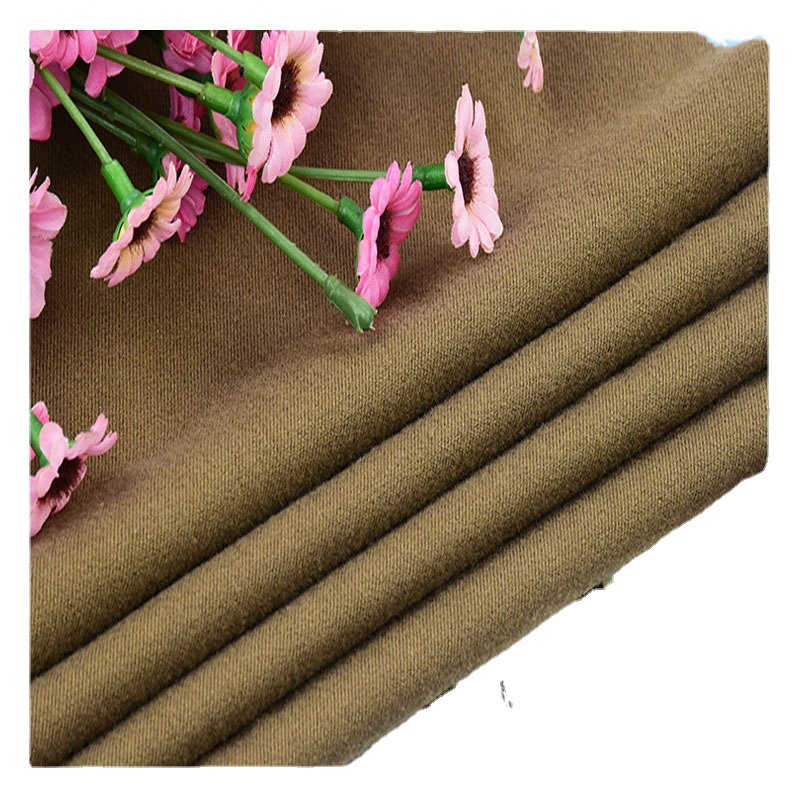 TR four-sided elastic pants fabric twill double-sided velvet fabric autumn and winter business suit pants casual fashion fabric