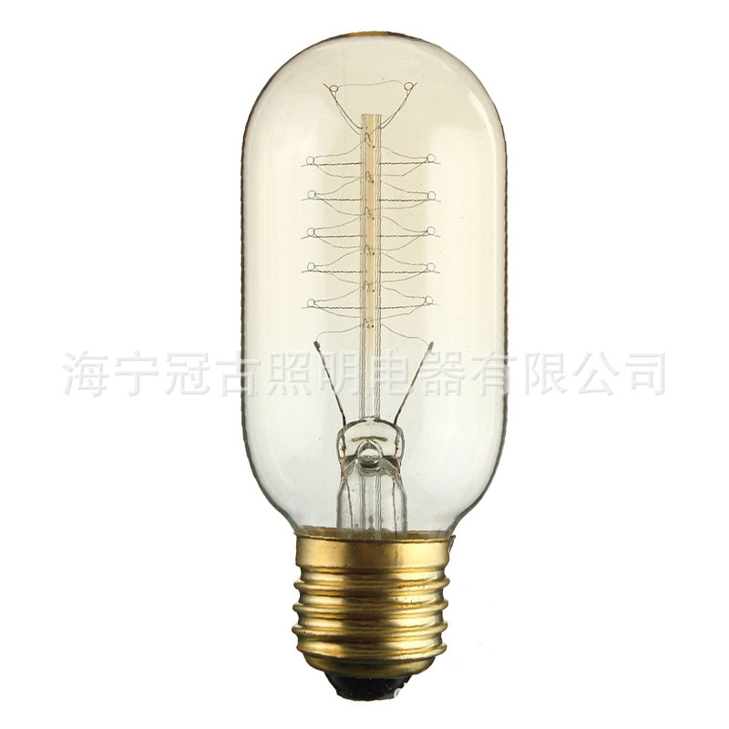Picture of Amazon for T45 Edison bulb 40W spiral retro tungsten lamp 120V220V