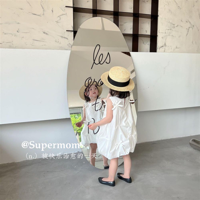 Picture of Children's White Dress 2022 Summer New Girls Korean Style Sweet Fresh Dress Baby Princess Style Thin