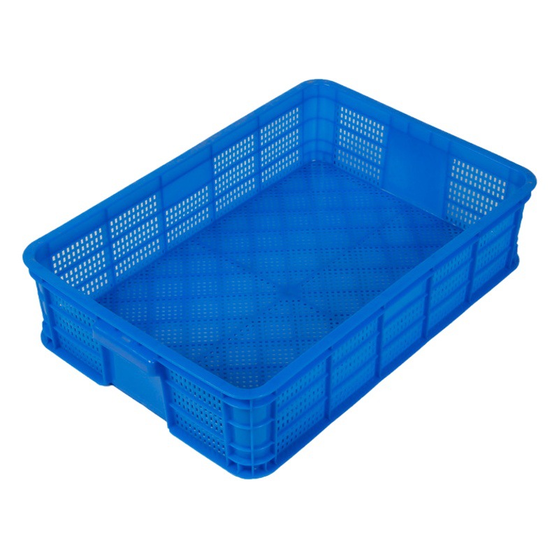 Thickened dense eye shrimp fry basket crayfish frame plastic hollow hole basket blue and white two-color in stock factory wholesale