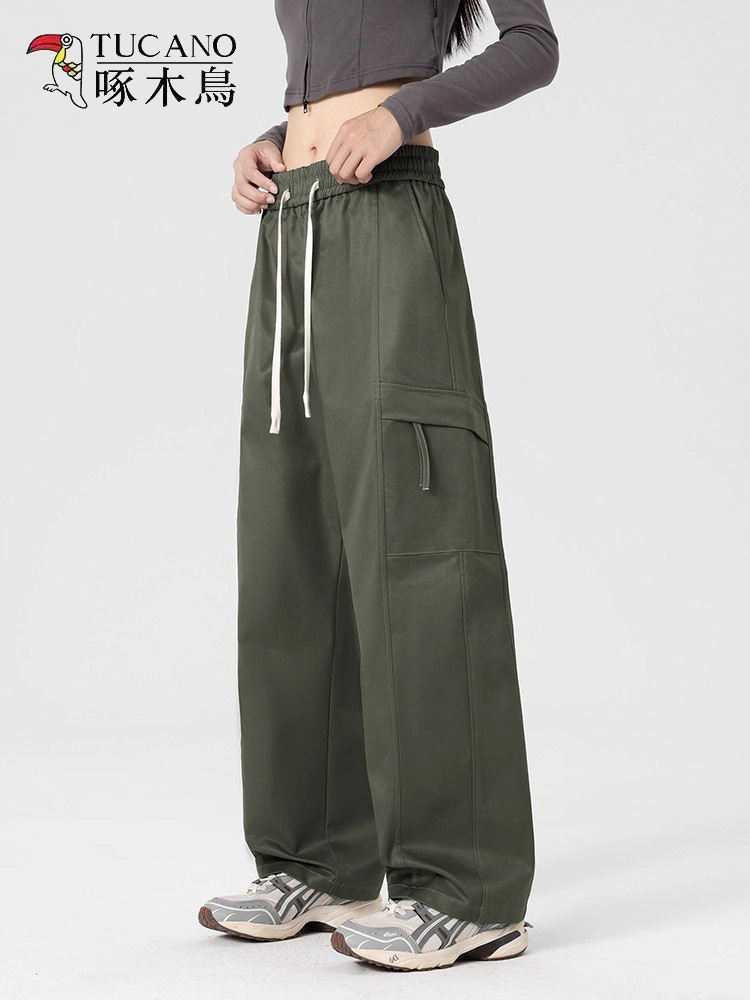 Woodpecker 2025 new spring and autumn straight outdoor slacks windproof waterproof mountaineering thin casual trousers