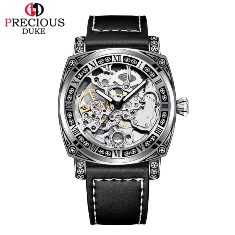 PRECIOUS DUKE British brand hollow classic business men's watch steel belt machine cross-border