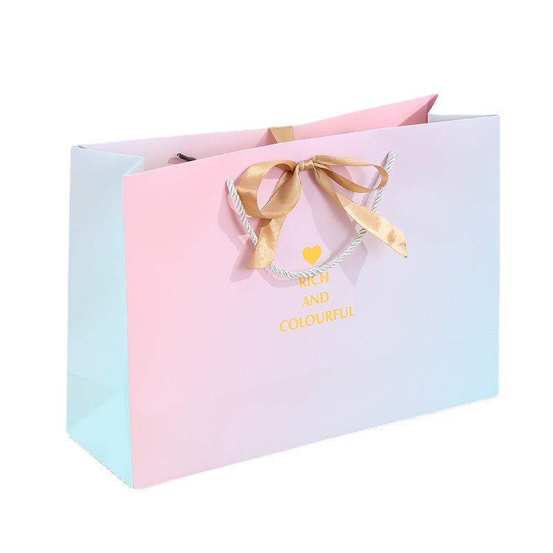 Picture of New Ins Style Packaging Bag Gradient Gift Bag Clothing Store Handbag Paper Bag Printed Logo Gift Bag