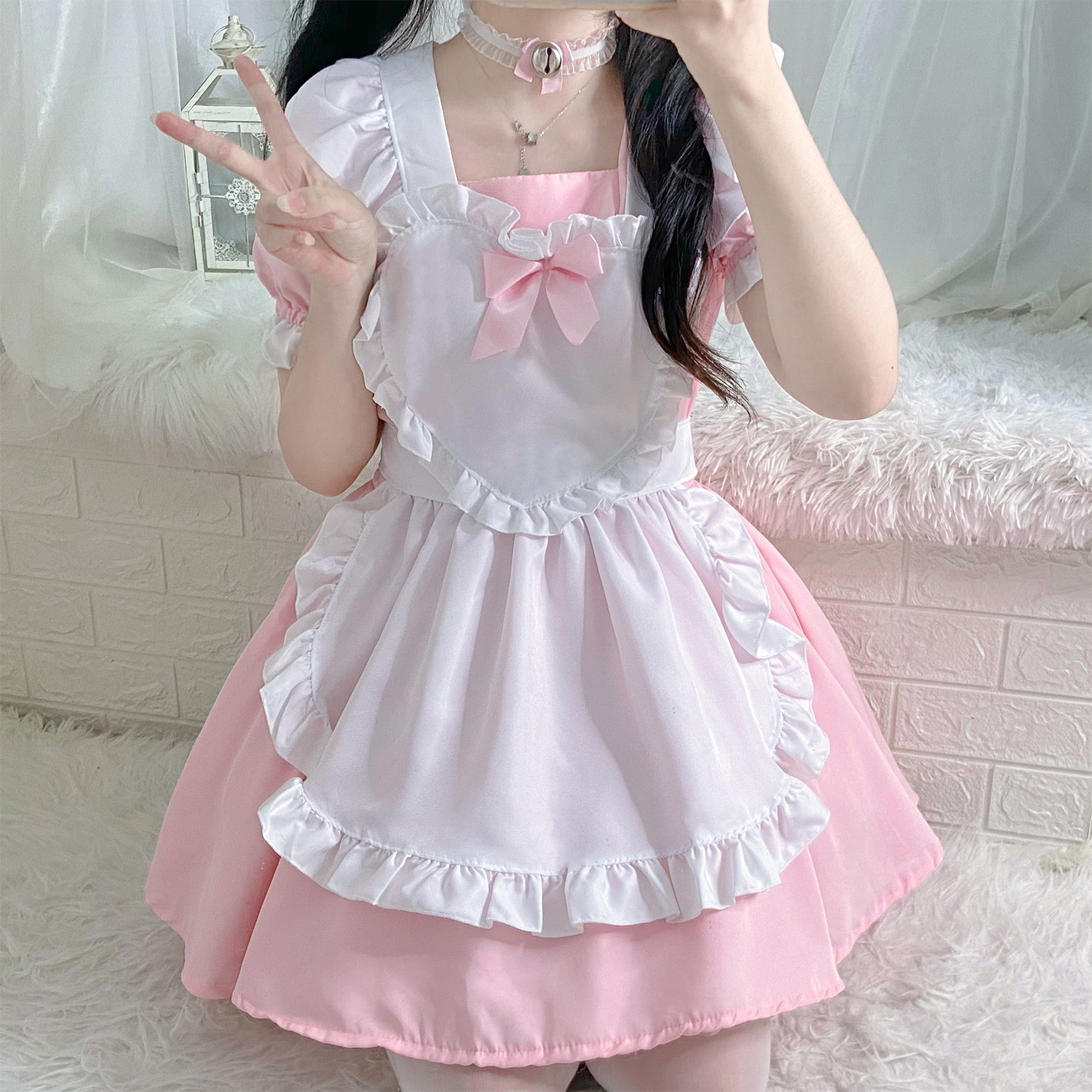 Lolita Lolita Maid Dress Female Boss Dress Anime Pink Maid Outfit Japanese Alice Soft Girl