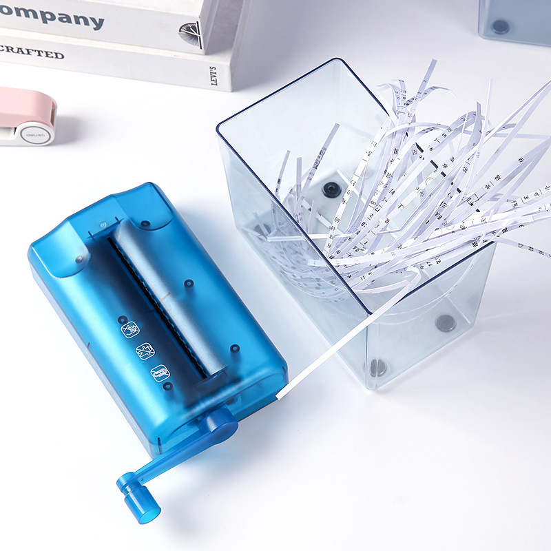 Picture of Manual paper shredder office mini household manual small paper shredder tool hand crushes A4 paper card shredder