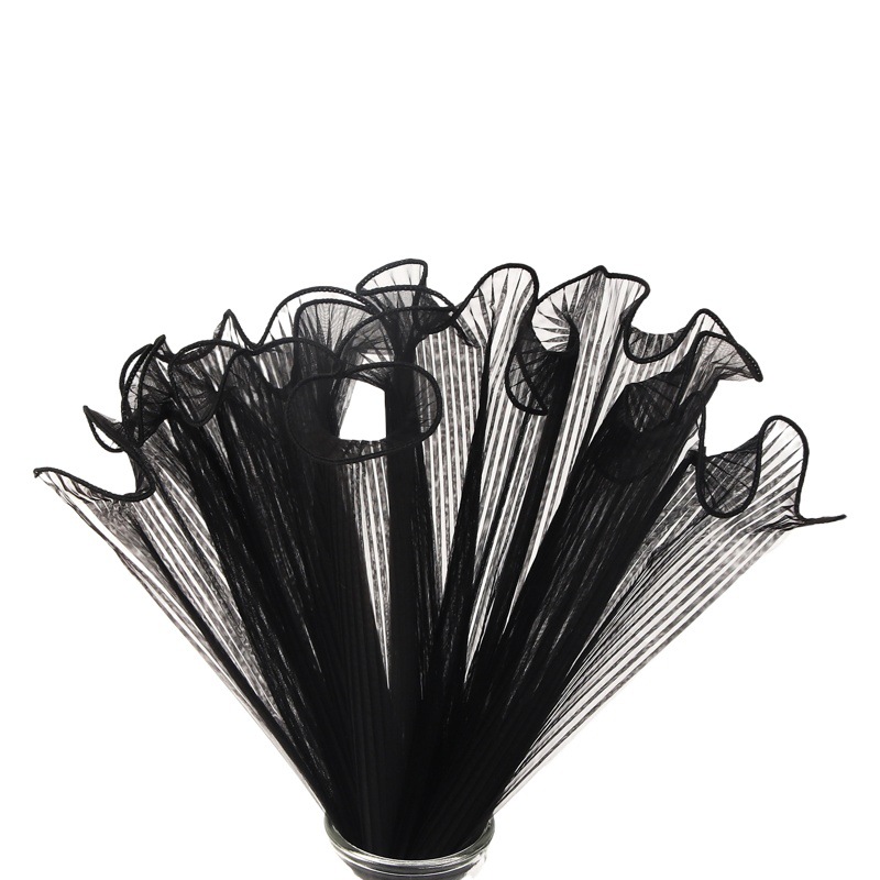 Pearl Spray Yarn Flower Packaging DIY Edge Material Mesh Edge Wavy Yarn Bouquet Decorative Flower Pleats