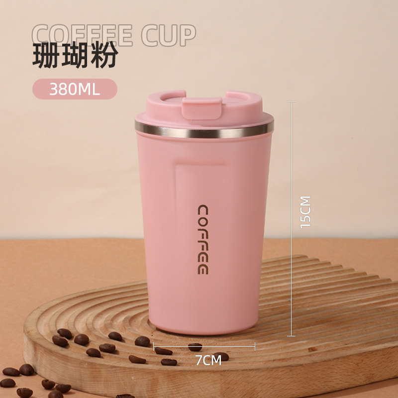 Picture of Wholesale Insulated Cups, Trendy High-Appearance Cold Coffee Cups for Men and Women, Outdoor Car-Mounted Stainless Steel Dual-Drink Gift Cups