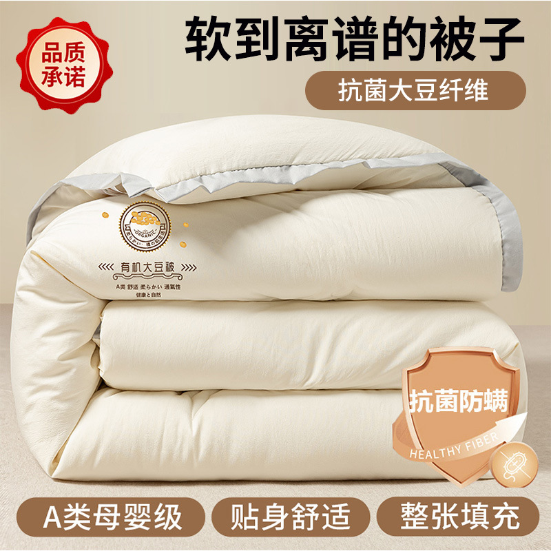 Picture of Soybean Fiber Quilt Winter Quilt Thickened Warm Winter Quilt Core Quilt Autumn Winter Quilt Spring and Autumn Quilt Single Winter