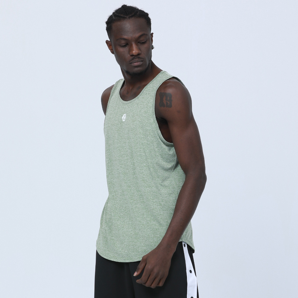 Picture of Summer Men's Running Training Sleeveless Quick-drying Clothes Sports Fitness Ice Silk Thin Loose Vest Top in stock Print