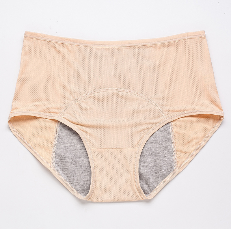Picture of Foreign Trade Girls Menstrual Period Menstrual Period Leak-Proof Mid-High Waist Hole Aunt Sanitary Pants Large Size 100-150kg