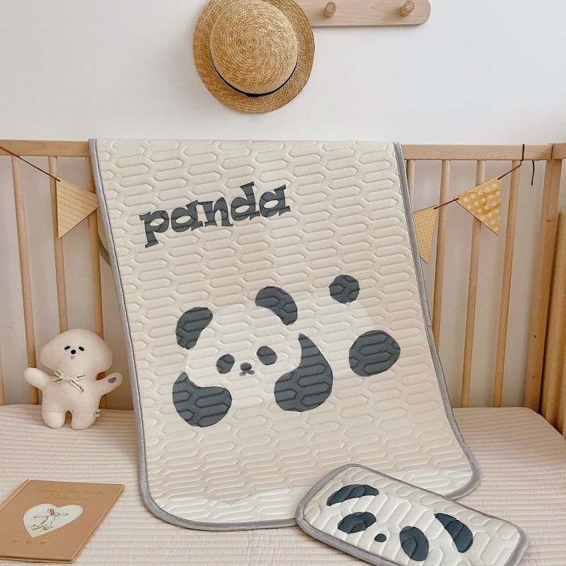Picture of New Cartoon Cool Silk Children's Latex Mat Two-Piece Set Washable Baby Mattress Kindergarten Baby Soft Mat