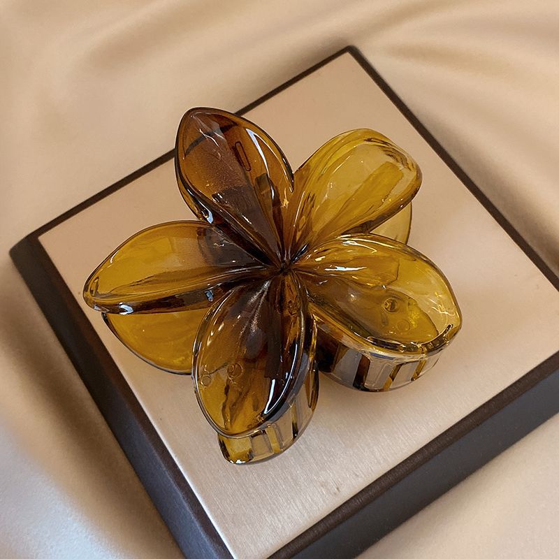 Picture of Cross-border egg flower clip large high-grade gradient Flower hairpin back head updo ponytail shark clip headdress