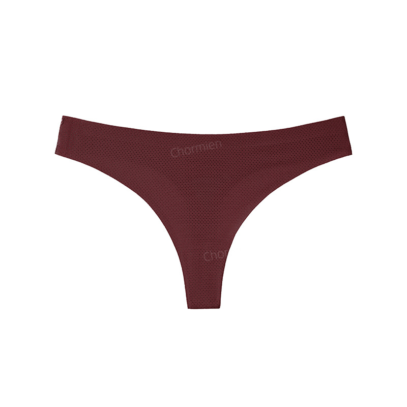 Picture of Sports Yoga Female Sexy Style Ice Silk Underwear Women's Low-Waist Seamless Underwear Cross-Border European and American Large Size T-Shaped T-Pants