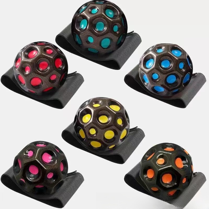 Picture of [Explosions Promotion] Net Red Wrist Moon Stone Elastic Ball Decompression Rebound with Rope Luminous High Elastic Ball