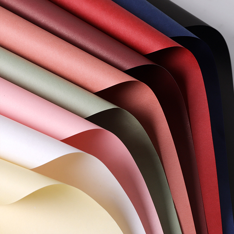Imported 100g thick solid color kraft paper bouquet wrapping paper handmade floral diy material sunflower wrapping paper