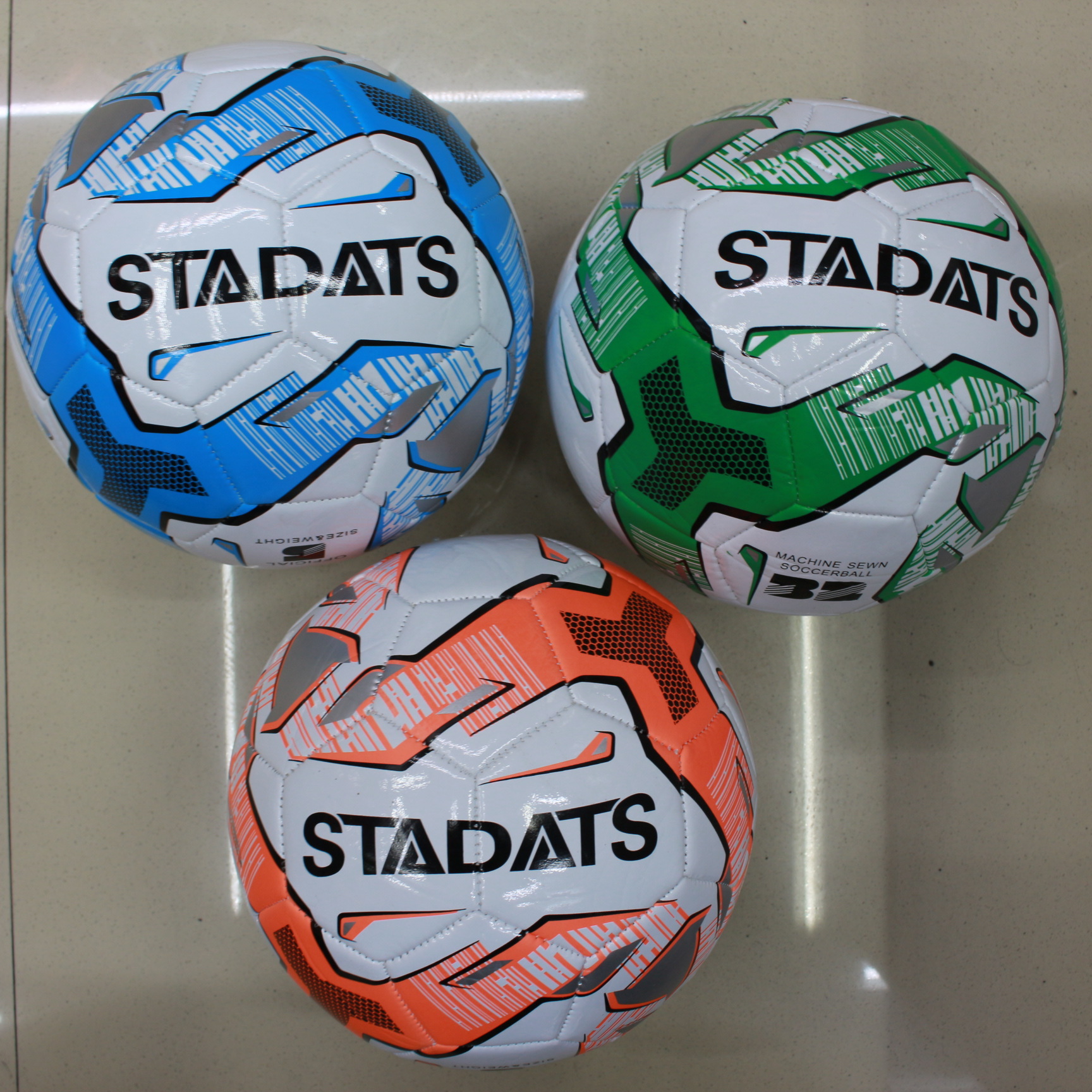 genuine goods No. 5 Football Beacon Series No. 5 Color PU Machine Sewed Football Professional Match Football Can Be Done and Sent