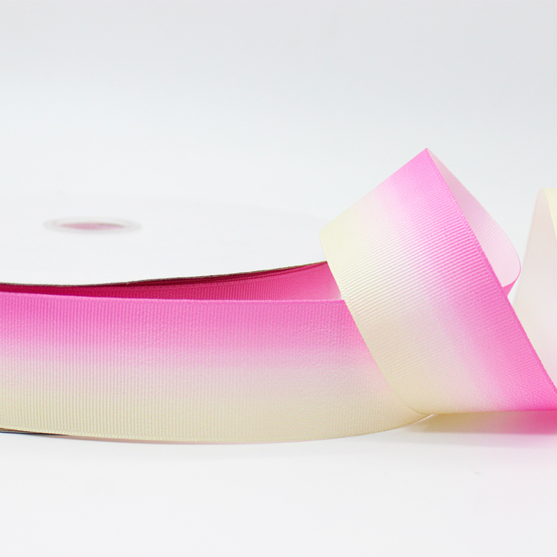 Picture of Wholesale Gradient Rainbow Ribbed Ribbon L-04 Heat Transfer DIY Bow Headdress Gift Box Packaging Accessories Ribbon
