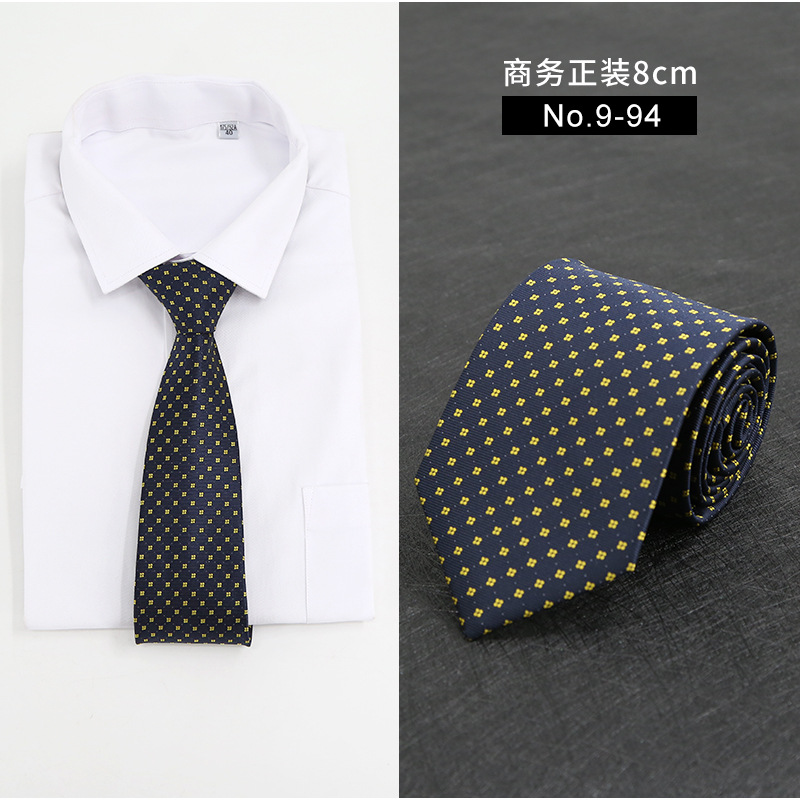Picture of New Style Tie Men's Formal Business Casual Simple Style Solid Color Striped Arrow-Shaped Tie Manufacturer Ready Stock Wholesale