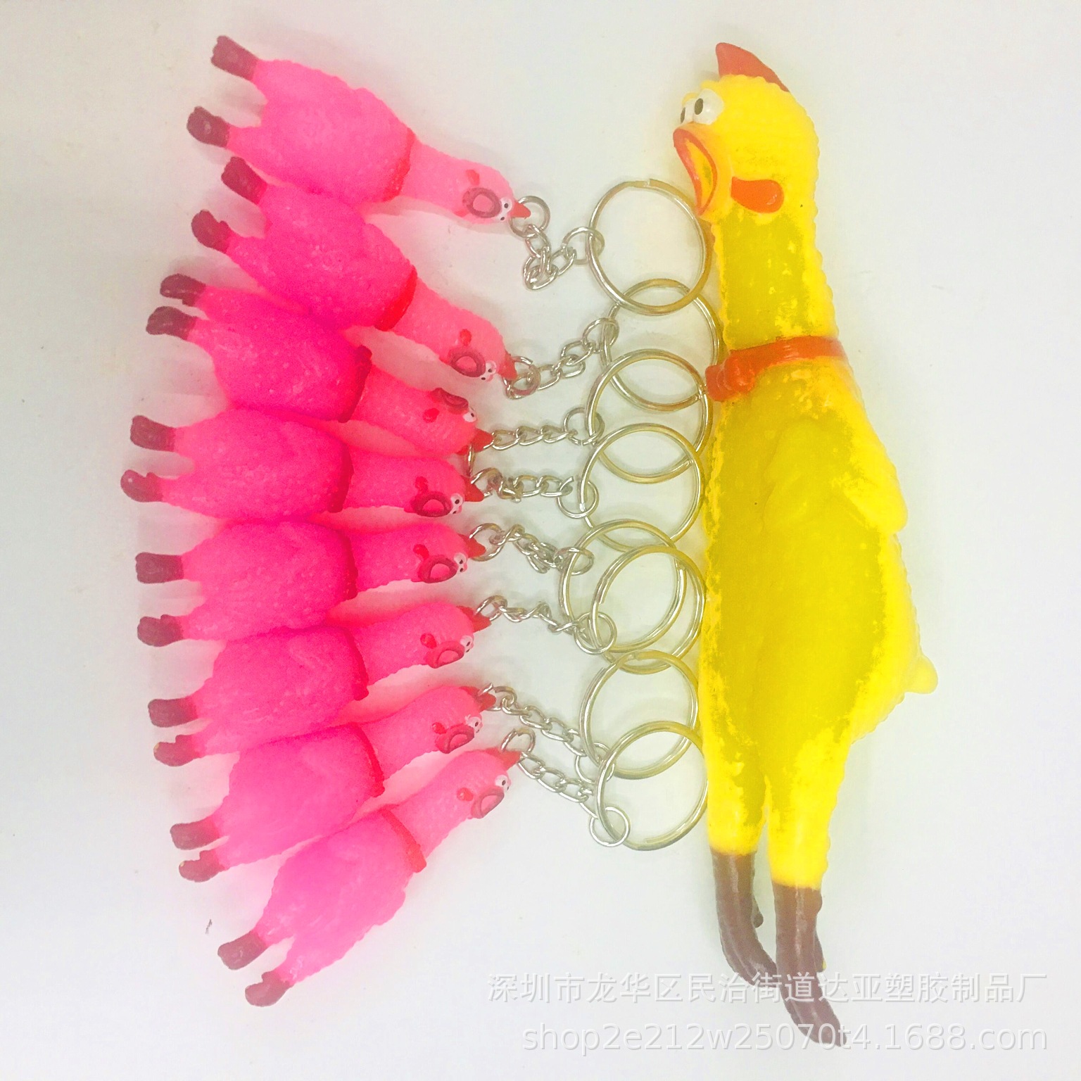 Mini Vocal Chicken Cuckoo Chicken Crowd Chicken Keychain Mobile Phone Rope Hanging Chicken Doll Couple Bag Pendant