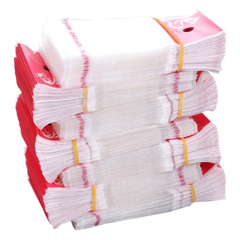 White Pearlescent Film Hanging Hole Ziplock Bag Packaging Plastic Transparent Bag Jewelry Self-Adhesive Bag Opp Card Head Bag Ready for Sale