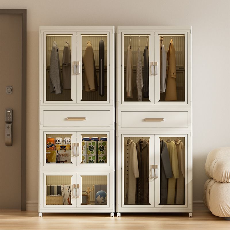 Folding wardrobe for children, simple baby and adult storage, no installation needed, small storage cabinet for rental baby apartments