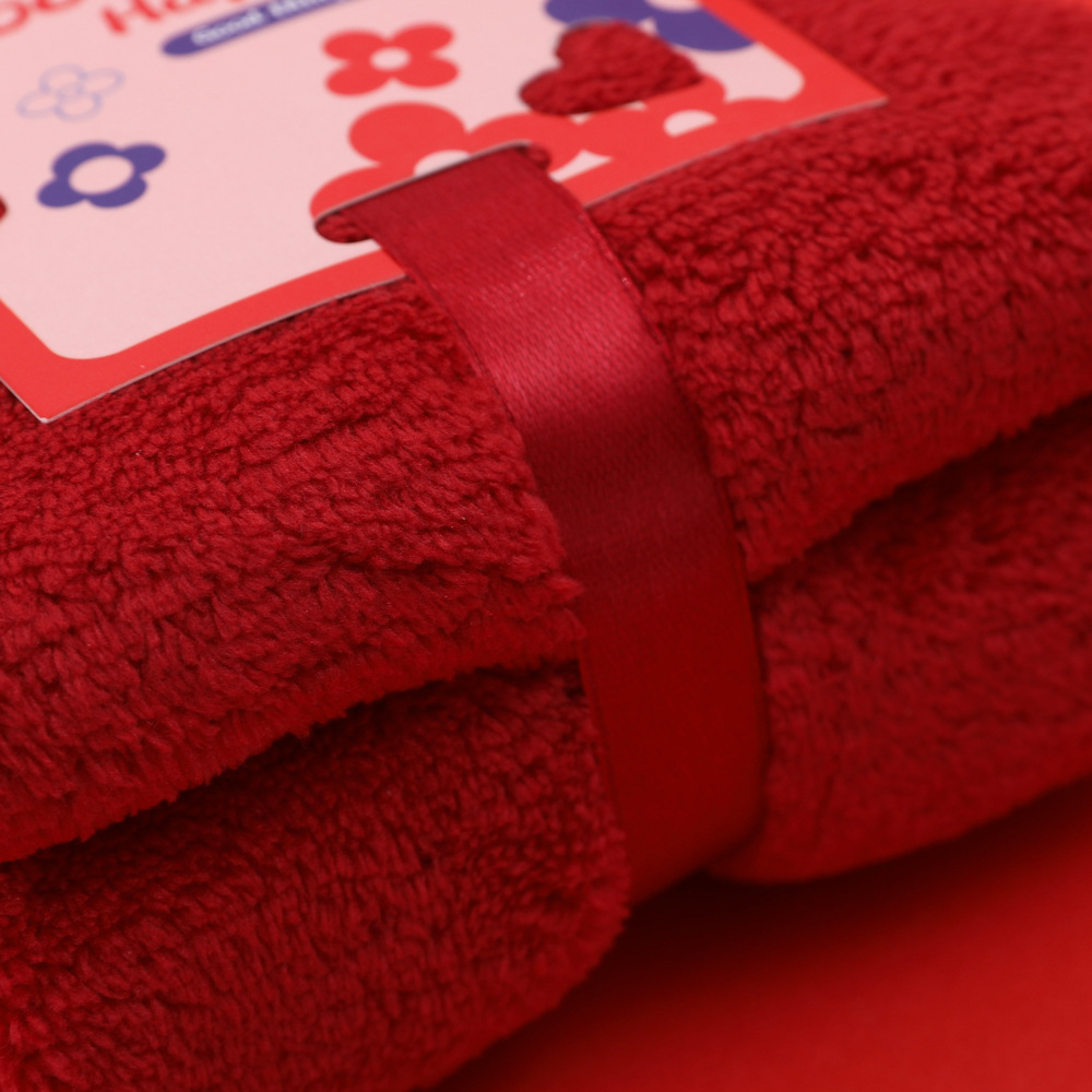 Picture of Towel Souvenir Coral Fleece Wedding Return Gift Box Hand Towel with Festive Gift Square Towel
