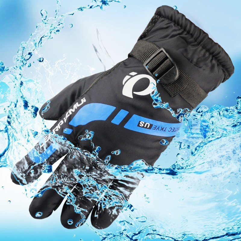 Picture of Manufacturer Winter Gloves Men's Triangle Cotton Warm Ski Motorcycle Electric Vehicle Riding Plus Velvet Thickening Wholesale Model