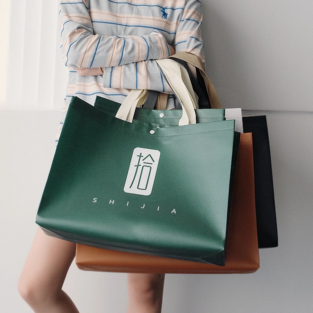 Non-woven bag custom printing logo large capacity clothes clothing store hand bag custom environmental protection handbag