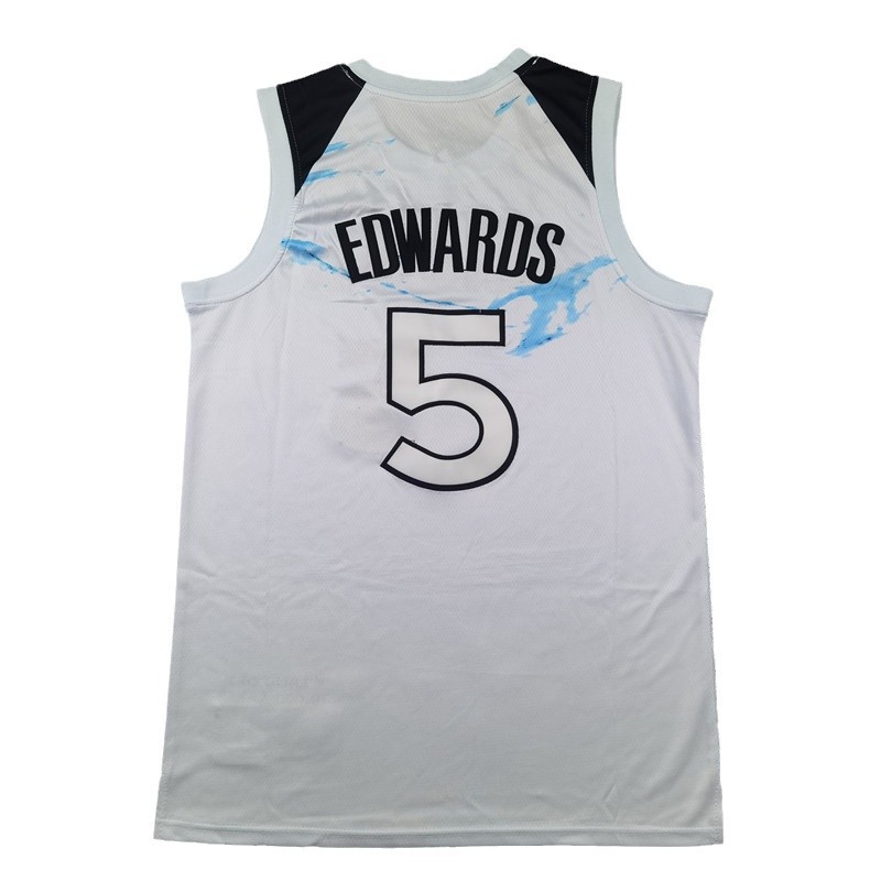 Picture of Season 25 Timberwolves White City Edition 5 Edwards 11 Reid 30 Randall 0 Di Winzezzo Basketball uniform