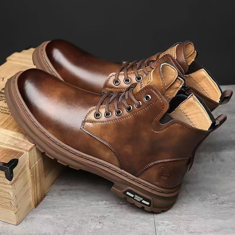 Martin boots men's shoes new autumn high-top British style shoes fashion trend versatile vintage workwear men's booties