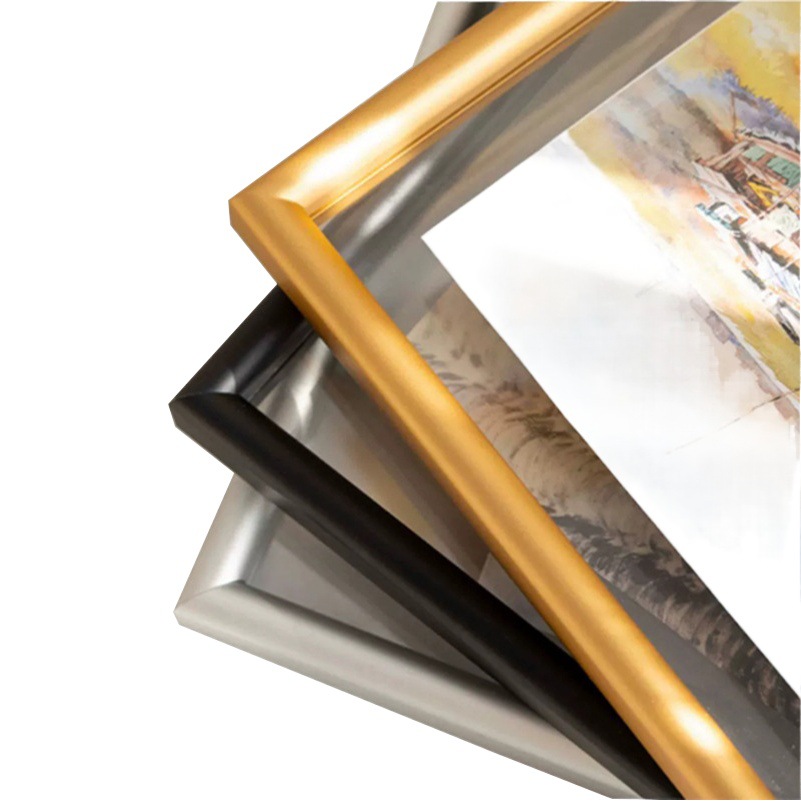 Double-sided transparent light luxury metal table photo frame 6-inch 8-inch 10-inch wall hanging calligraphy and painting poster embossed Nordic aluminum alloy